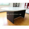โต๊ะประชุมทรงรี TOP MDF PVC 4-6 ที่นั่ง W180XD100 CM ทำ FRONTบังหน้าพิเศษเต็มถึงพื้น รหัส 1251