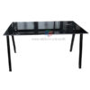 โต๊ะทำงาน TOP กระจกสีดำ ขาเหล็กกล่อง ขนาด W140XD90 CM รหัส 1553