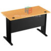 โต๊ะทำงานโล่งขาเหล็กสีดำ แผ่นบังหน้าเหล็ก ขนาด W120XD60CM รหัส 2382