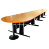 โต๊ะประชุมตัวต่อขาปั้มเงา จำนวน 10-12 ที่นั่ง ขนาดรวม W600XD120CM รหัส 2049