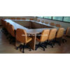 โต๊ะประชุม ตัวต่อ ขาไม้  ทรงจตุรัส มีตารางให้เลือก หลายขนาด ตั้งแต่ 12 – 28 ที่นั่ง รหัส 695