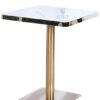 โต๊ะทานอาหาร โครงขาเหล็กทอง ท็อปไม้ ทรงสี่เหลี่ยม รหัส 3475