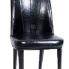 เก้าอี้ทานอาหาร ขาเหล็ก เบาะหนังสีดำ รหัส 3483