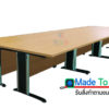 โต๊ะประชุม ขาเหล็กปั๊มเงา ตัวต่อ จำนวน 12 – 14 ที่นั่ง ขนาด 675 x 180 cm รหัส 3503