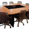 โต๊ะประชุม 10-12 ที่นั่ง ตัวต่อขาไม้ เมลามีนทั้งตัว ขนาด 270 x 270 cm รหัส 3558