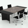 โต๊ะประชุม ตัดสีสลับ คิ้วขอบโต๊ะอลูมีเนียม ขนาด 240 x 120 cm  รหัส 3643