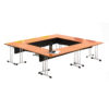 โต๊ะประชุมพับเก็บได้  มีบังหน้าพับได้ ขาพับได้ ขนาด 360 X 180 CM รหัส 3847