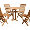 ชุดโต๊ะอาหารพับไม้สัก ทรงจตุรัส 80 CM โต๊ะไม้สัก + เก้าอี้ไม้สัก 4 ตัว รหัส 3813