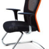 เก้าอี้สำนักงาน Design work  ขาเหล็กตัว C ที่ท้าวแขนหมุนปรับได้ รหัส 3857