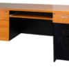 โต๊ะทำงาน ขาไม้ 3 ลิ้นชัก  1 ช่องโล่ง รางคีย์บอร์ด ขนาด W150 x D80 x H75 CM รหัส 3957