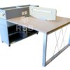 โต๊ะทำงานกลุ่ม  WORKSTATION ขนาด W160 x D120 x H110 cm พร้อมฉาก 2 ที่นั่ง สามารถสั่งต่อเป็นชุดได้ รหัส 4327