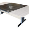 โต๊ะประชุม ขาเหล็กปั๊มเงา TOP ลบมุม สั่งสี สลับกันได้ ขนาด W 240 x 120 สูง 75 cm รหัส 4527